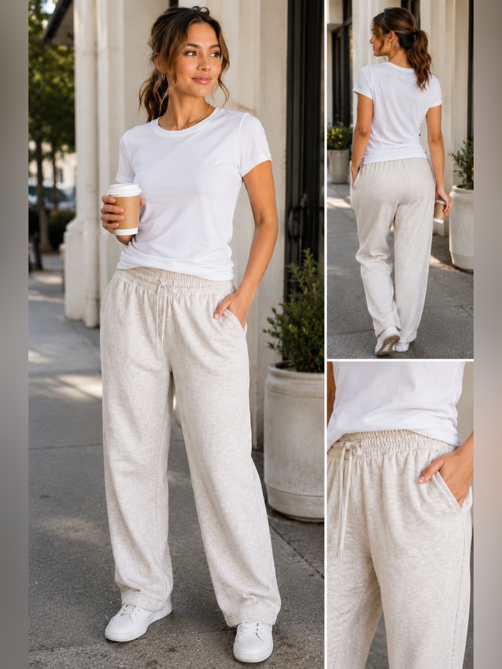 Better Together Oatmeal Heather Jogger Sweatpants NWT Size Large